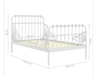 Cama infantil extensible blanca