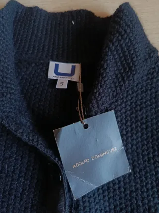Cárdigan largo tipo vestido Adolfo Domínguez negro
