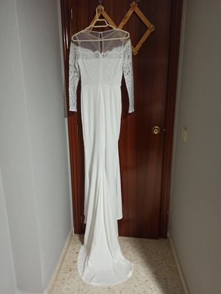 Vestido de novia talla 36 con encaje