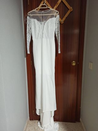 Vestido de novia talla 36 con encaje
