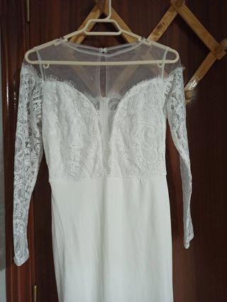 Vestido de novia talla 36 con encaje
