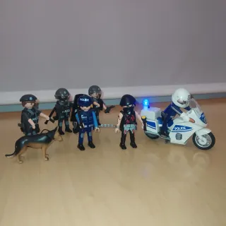 Playmobil: Policía, Perro, Ladrón y Moto