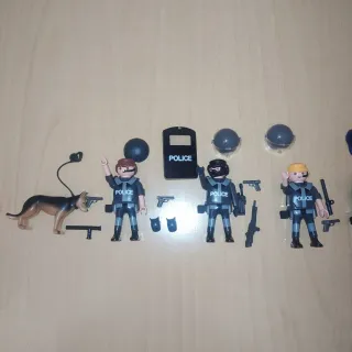 Playmobil: Policía, Perro, Ladrón y Moto