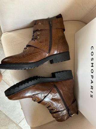 Botines CosmoParis Marrones Cocodrilo