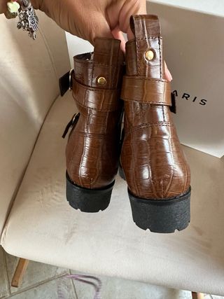 Botines CosmoParis Marrones Cocodrilo