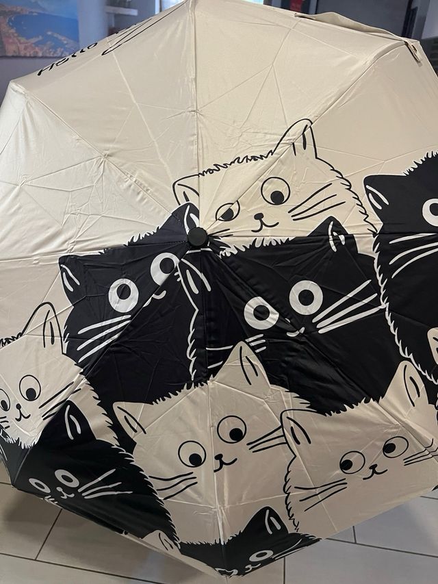 Ombrello Fantasia Gatti Bianco Nero