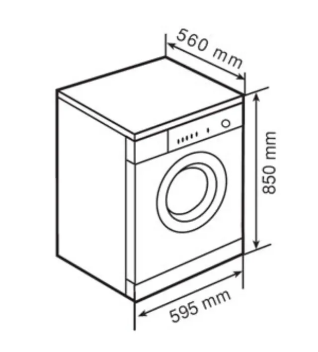 Lavadora plateada frontal