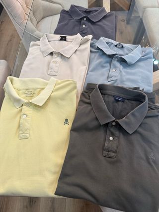 Lote 5 polos Scalpers manga corta 4XL 5XL