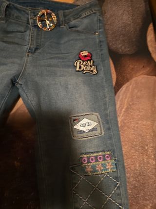 Pantalon Vaqueros juveniles con parches