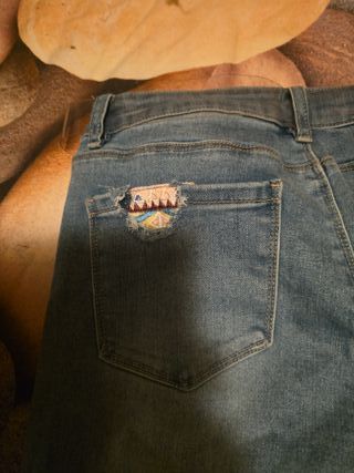 Pantalon Vaqueros juveniles con parches