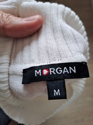 Jersey Morgan cuello vuelto crudo T.M