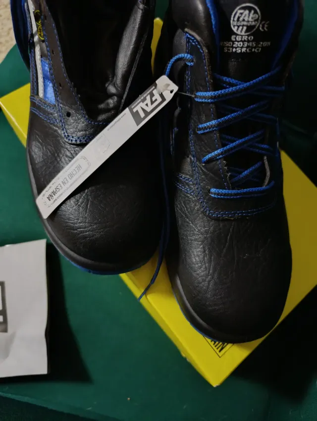 Botas de seguridad FAL negras y azules