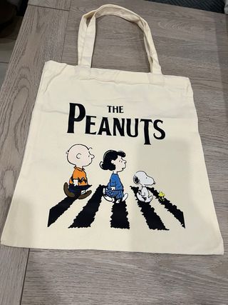 Borsa Peanuts Snoopy Abbey Road Beige