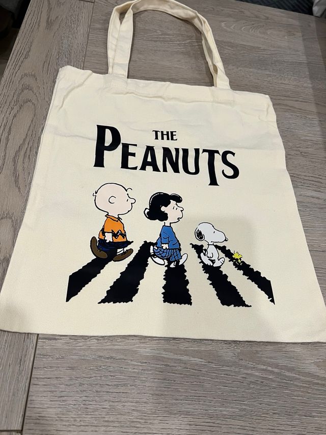 Borsa Peanuts Snoopy Abbey Road Beige