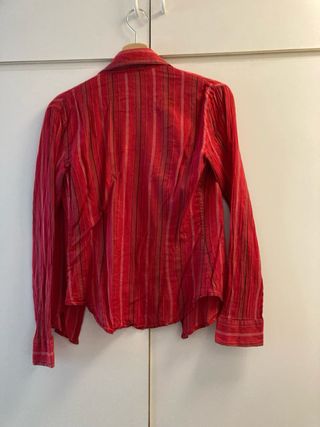 Camisa Mango Talla M Rayas Rojas