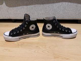 Converse All Star Piel Negra Talla 40