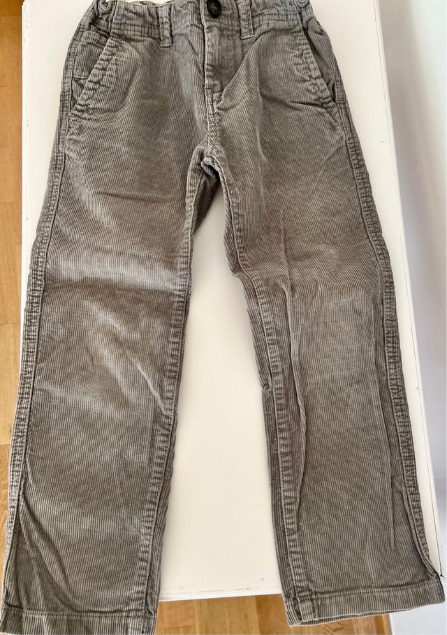 Pantalón pana niño gris 5/6 años
