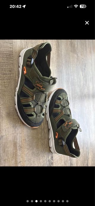 Zapatillas deportivas niño/niña verde y naranja