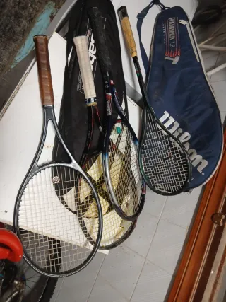 Lote 4 Raquetas Tenis + Fundas