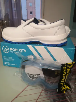Zapatos de seguridad Robusta y gafas de seguridad 
