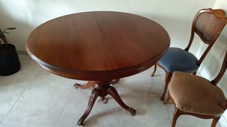 Mesa redonda extensible madera 110-150 cm