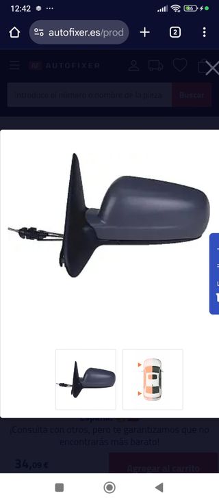 Espejo retrovisor izquierdo conductor