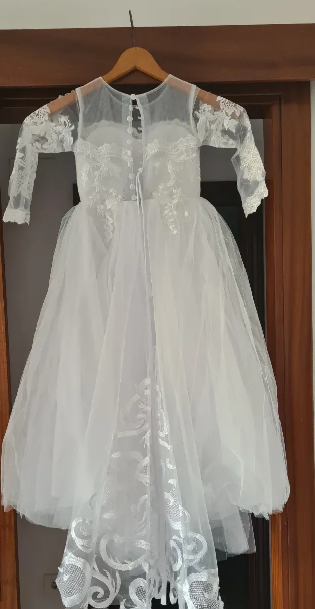 Vestido de Comunión Blanco Encaje
