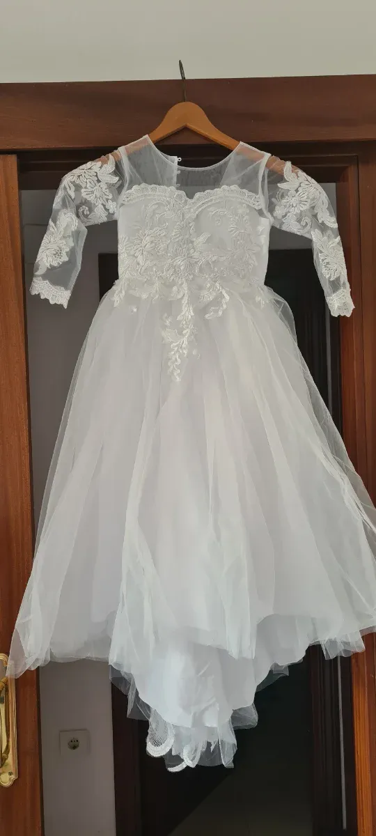 Vestido de Comunión Blanco Encaje