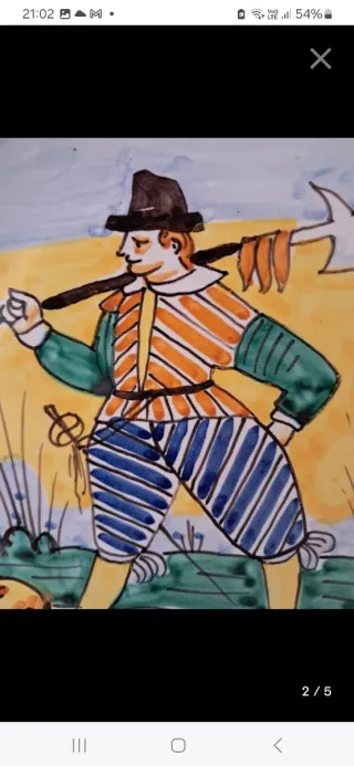 Piatto Bitossi Montelupo Decorato