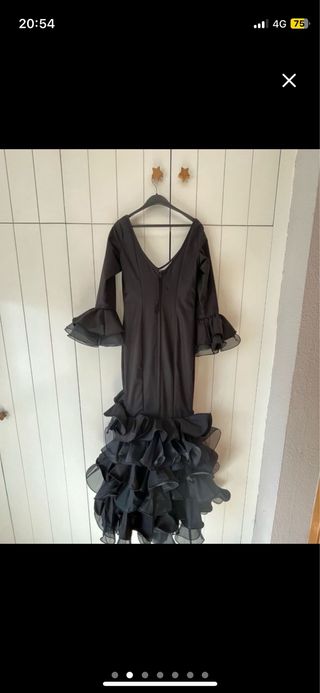 Traje Flamenca Negro Talla 34/XS