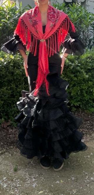 Traje Flamenca Negro Talla 34/XS