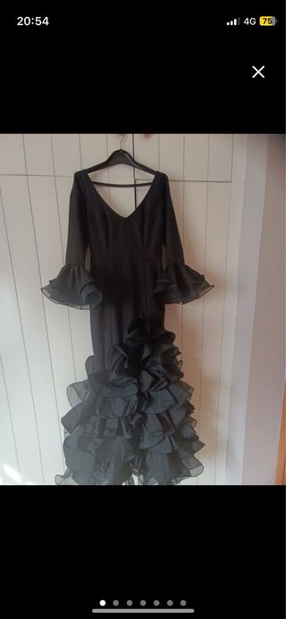 Traje Flamenca Negro Talla 34/XS