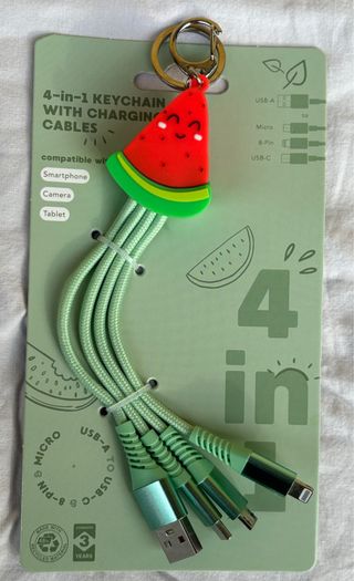 Portachiavi 4 in 1 Cavo Ricarica Anguria