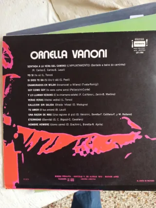 Ornella Vanoni LP Argentina