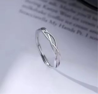 Anillo plata trenzado