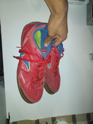 Zapatillas Futsal Joma Rojas y Azules