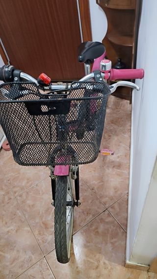 Urgente Bicicleta infantil niña rosa y negra