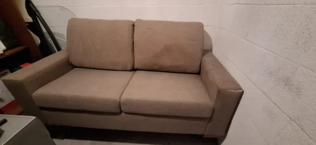 Sofás de tela beige de 2 plazas