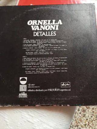 Ornella Vanoni - Dettagli LP Argentina
