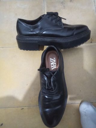 Zapatos Zara Negros Mujer
