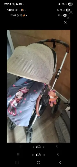 Carro de bebé con funda Minnie