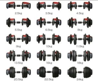 Mancuernas ajustables 2.5 a 24 KG