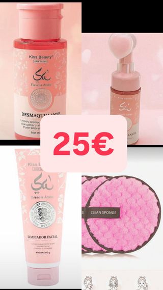 Kiss Beauty Set Desmaquillante y Limpiador Facial