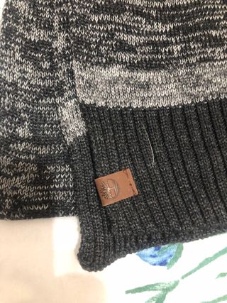 Sciarpa Timberland uomo nero/grigio