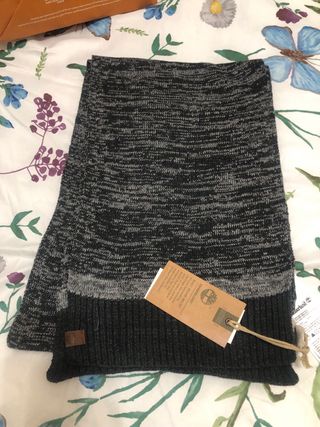 Sciarpa Timberland uomo nero/grigio