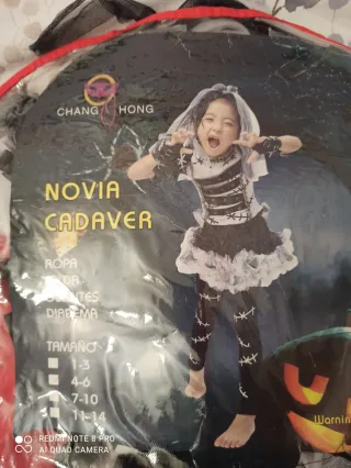Disfraz Novia Cadáver Niña