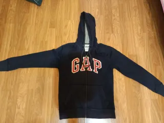 Sudadera Gap Azul con Cremallera y Logo
