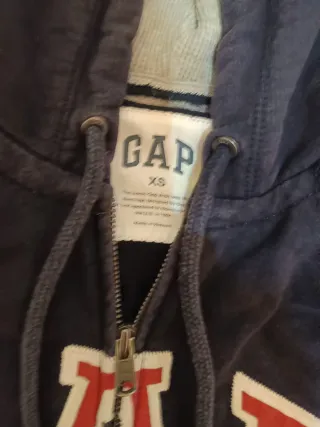 Sudadera Gap Azul con Cremallera y Logo