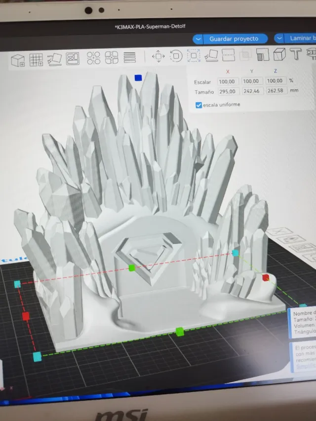 Diorama lámpara Cristal Superman