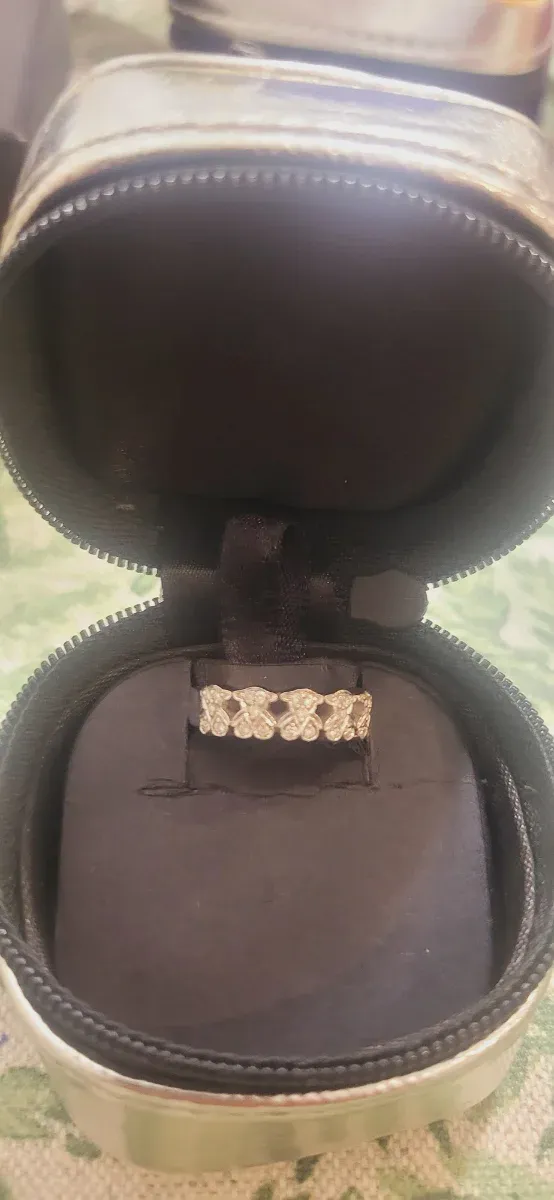 Anillo Puppies Oro Blanco Diamantes Osos